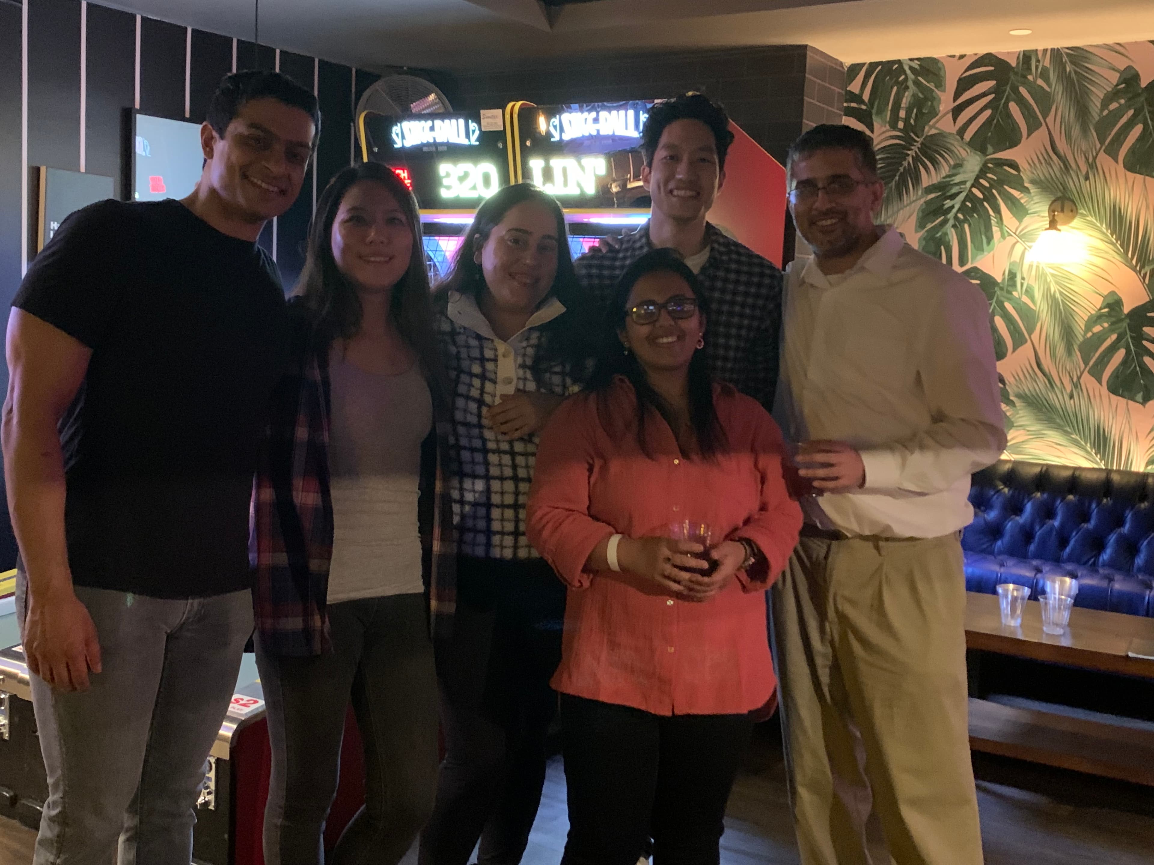 Group photo outdoors during the fall retreat